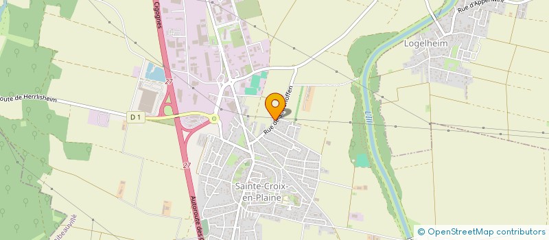 localisation de l'entreprise PAYSAGES ADRIEN ETTWILLER ET FILS  SAINTE-CROIX-EN-PLAINE