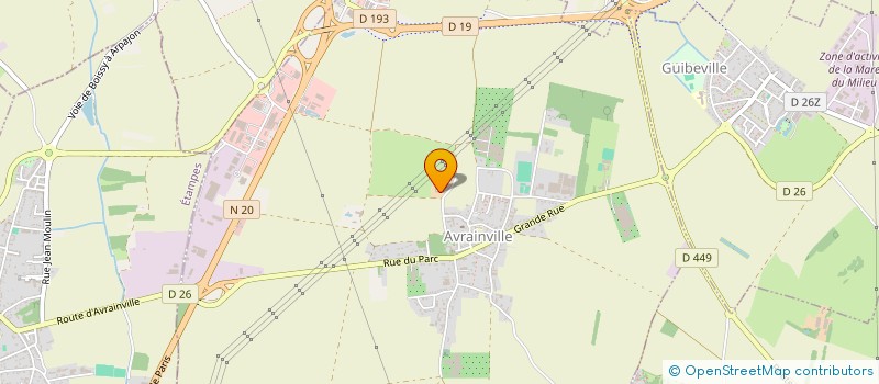 localisation de l'entreprise PAYSAGES BTF à AVRAINVILLE
