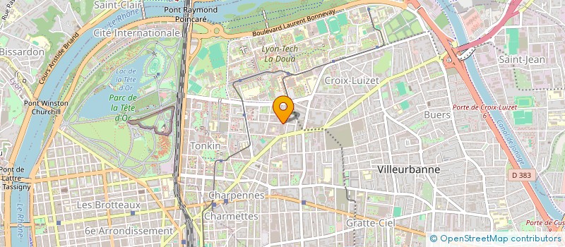 localisation de l'entreprise PAYSAGES CONCEPT à VILLEURBANNE