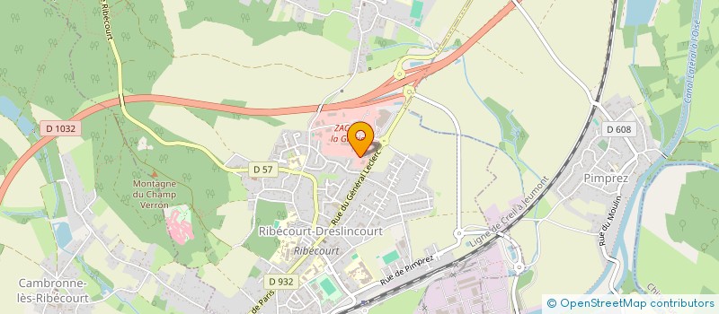 localisation de l'entreprise PAYSAGES DU NOYONNAIS  RIBECOURT-DRESLINCOURT