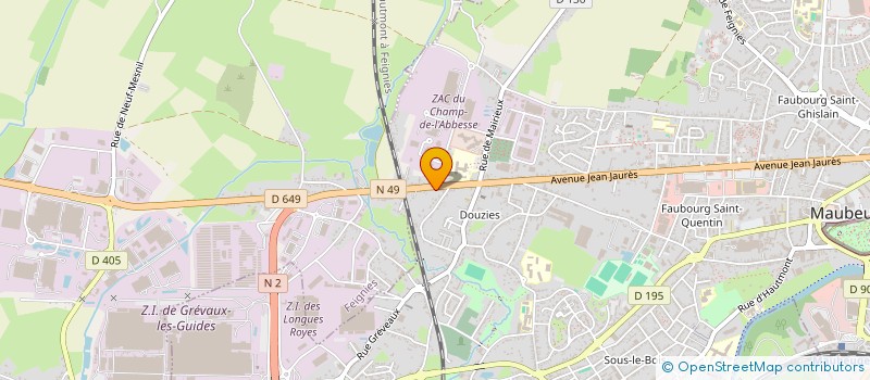 localisation de l'entreprise PAYSAGES ET JARDINS DU NOUVEAU NORD à MAUBEUGE