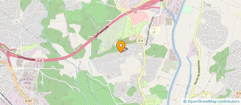 localisation de l'entreprise PAYSAGES MEDITERRANEE VAR ALPES MARITIME à FREJUS