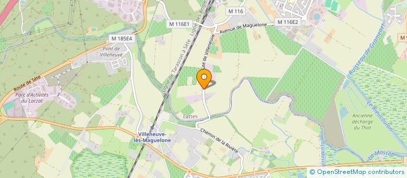 localisation de l'entreprise PAYSAGES PARCS ET JARDINS 2 P J à LATTES