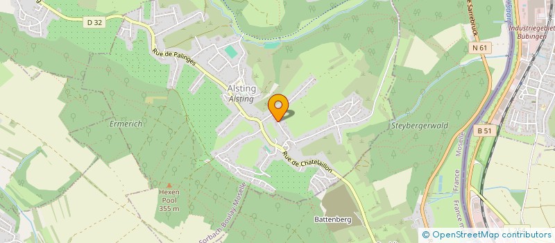 localisation de l'entreprise PAYSAGES PATRICE ZIEGLER  ALSTING