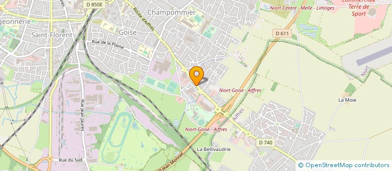 localisation de l'entreprise PAYSAGES PEPINIERES BONNEAU  NIORT