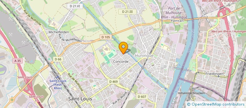 localisation de l'entreprise PAYSAGISTE DES 3 FRONTIERES  HUNINGUE