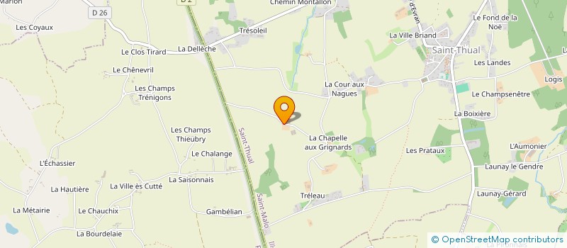 localisation de l'entreprise PAYSANS BIO BRETAGNE ROMANTIQUE  SAINT-THUAL