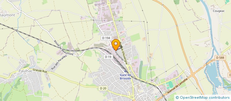 localisation de l'entreprise PAYSANS BIO D'AUVERGNE  BRIOUDE