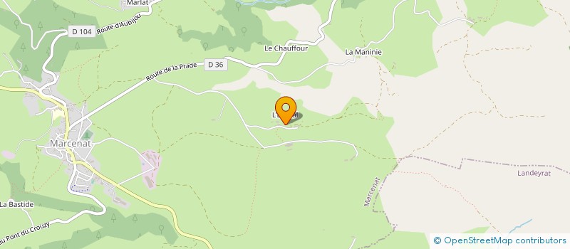 localisation de l'entreprise PAYSANS DES VOLCANS à MARCENAT