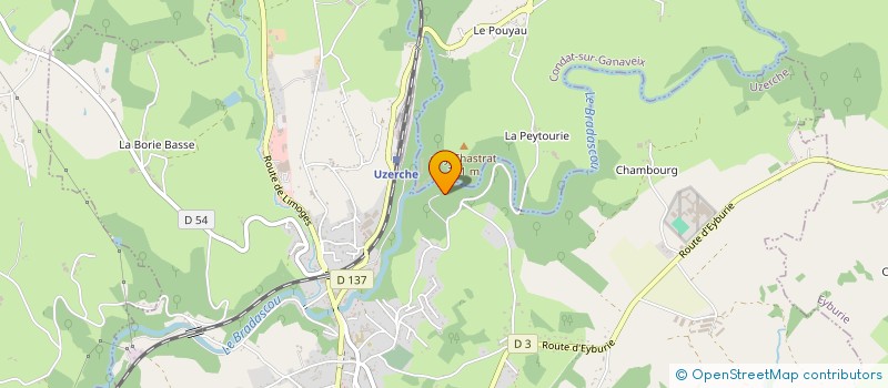 localisation de l'entreprise PB AUTO  UZERCHE