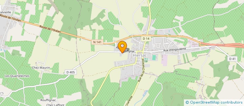 localisation de l'entreprise PB BOIS  HIERSAC
