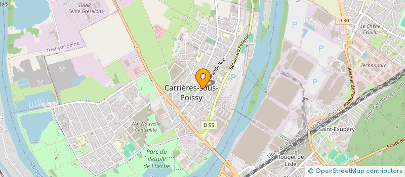 localisation de l'entreprise PB CAMO  CARRIERES-SOUS-POISSY