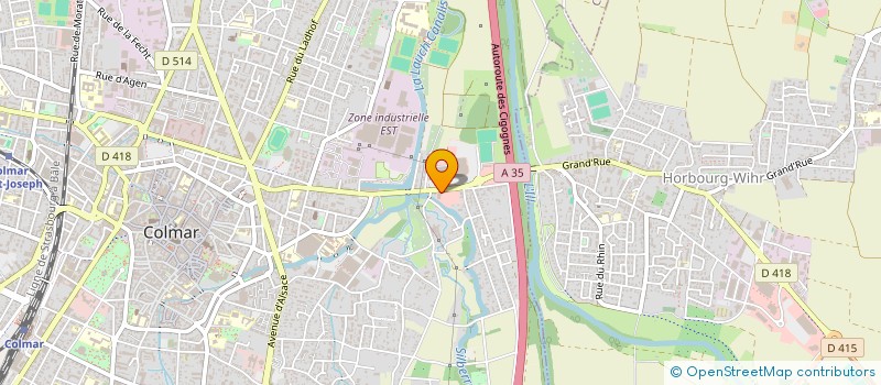 localisation de l'entreprise PB COLNEUF  COLMAR