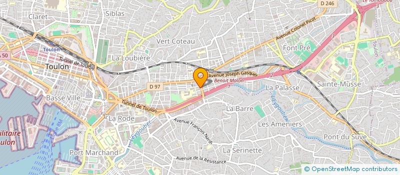 localisation de l'entreprise PB CONCEPT ART à TOULON