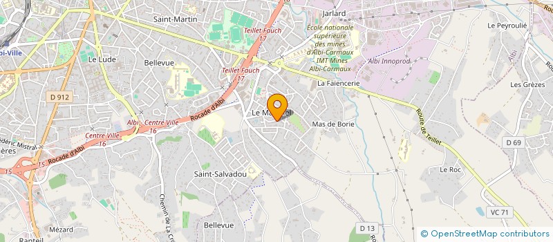 localisation de l'entreprise PB FORMATION à ALBI