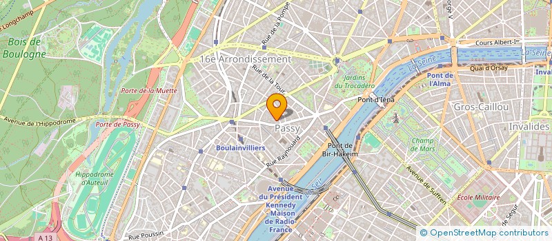 localisation de l'entreprise PB HOLDING  PARIS 16