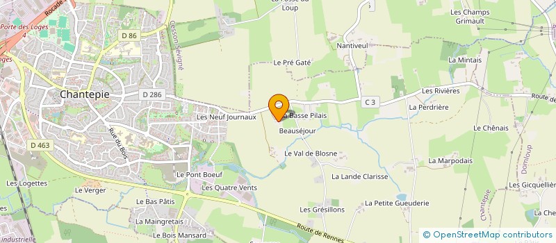 localisation de l'entreprise PB IMMO  CHANTEPIE