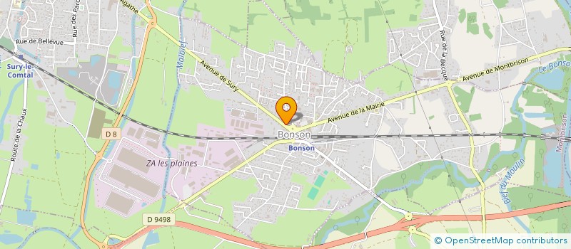 localisation de l'entreprise PB IMMOBILIER  BONSON