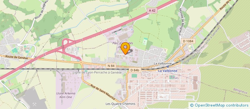 localisation de l'entreprise PB INDUSTRIE à BELIGNEUX