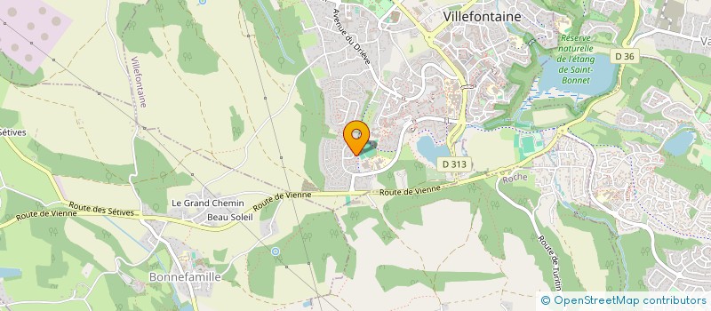 localisation de l'entreprise PB INVEST  VILLEFONTAINE