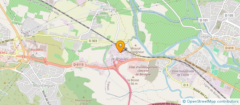 localisation de l'entreprise PB INVEST  TREBES