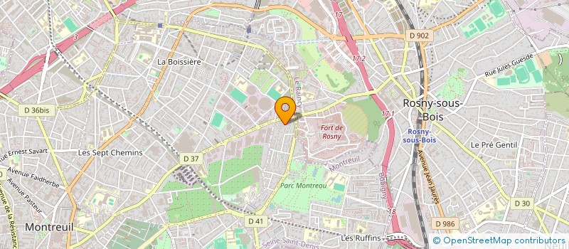 localisation de l'entreprise PB TRANSPORT à MONTREUIL