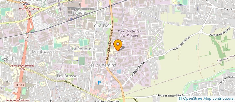 localisation de l'entreprise PB3 à DECINES-CHARPIEU