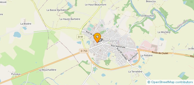 localisation de l'entreprise PBA  LA ROMAGNE