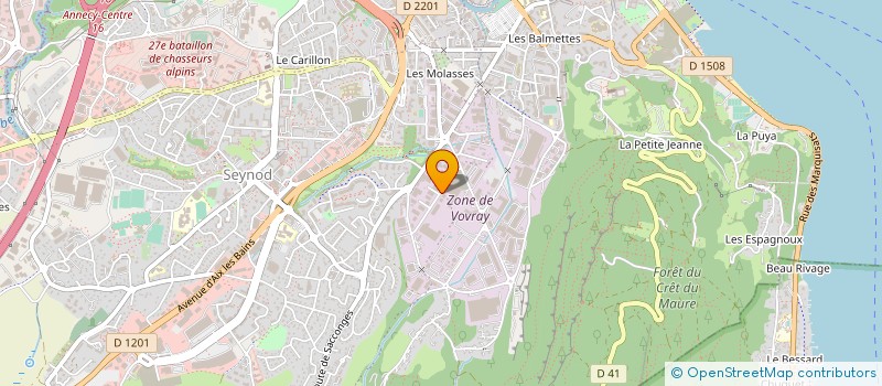 localisation de l'entreprise PBA ELECTRICITE à ANNECY