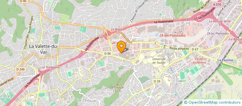 localisation de l'entreprise PBC à LA VALETTE-DU-VAR