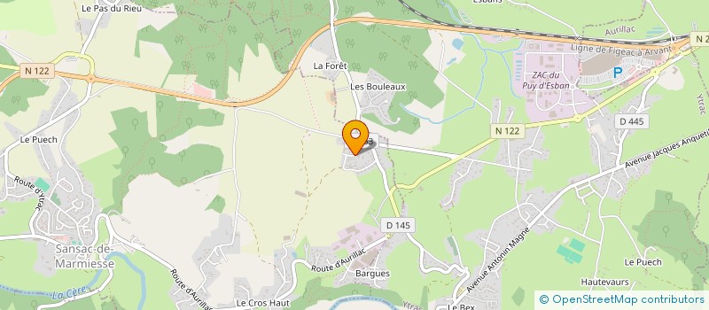 localisation de l'entreprise PBC IMMO à SANSAC-DE-MARMIESSE