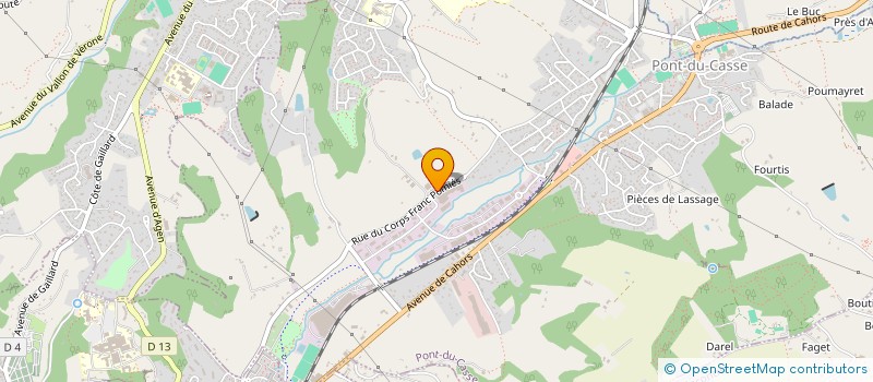 localisation de l'entreprise PBD 47  PONT-DU-CASSE