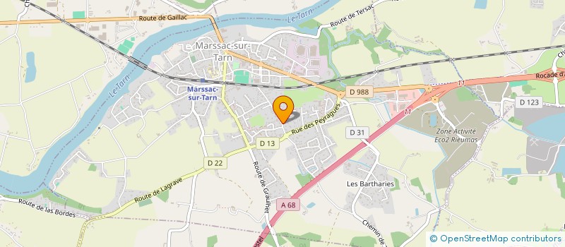 localisation de l'entreprise PBED à MARSSAC-SUR-TARN