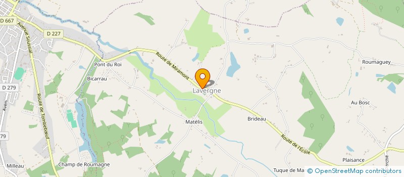 localisation de l'entreprise PBF  LAVERGNE