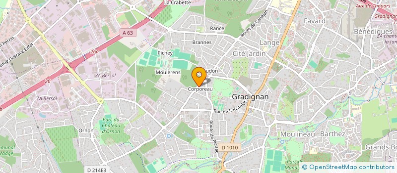 localisation de l'entreprise PBI à GRADIGNAN