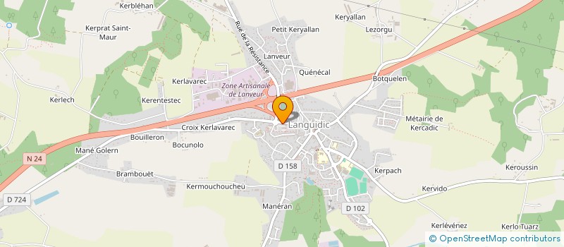 localisation de l'entreprise PBJACR  LANGUIDIC