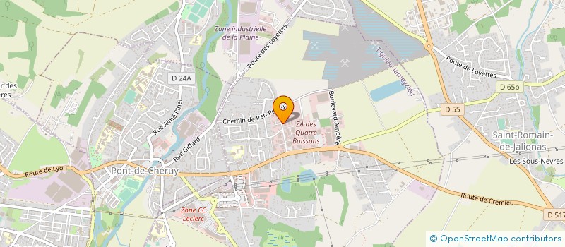 localisation de l'entreprise PBK à TIGNIEU-JAMEYZIEU