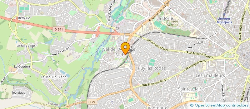 localisation de l'entreprise PBL à LIMOGES