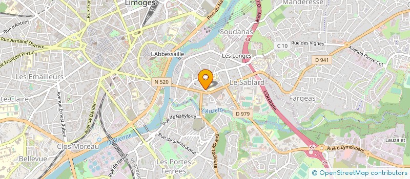 localisation de l'entreprise PBMT à LIMOGES