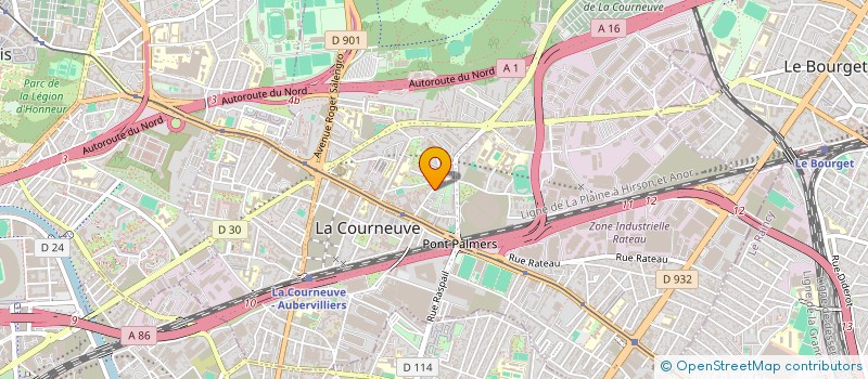 localisation de l'entreprise PBTI BAT à LA COURNEUVE