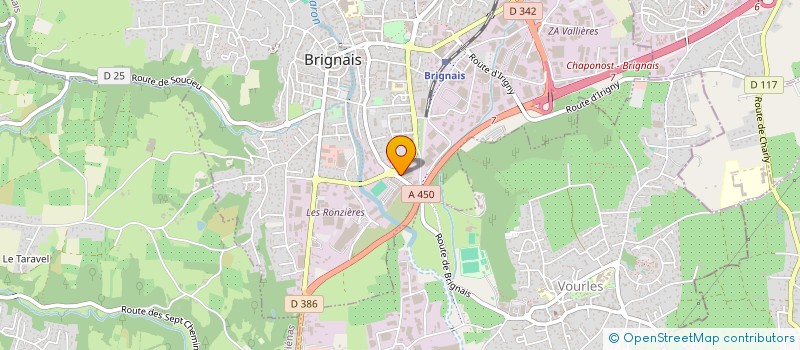 localisation de l'entreprise PBU INDUSTRIE à BRIGNAIS