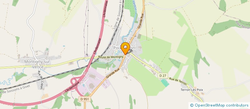 localisation de l'entreprise PBV  POIX-TERRON