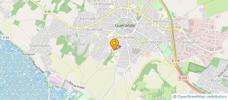 localisation de l'entreprise PC AUTOMOBILES à GUERANDE