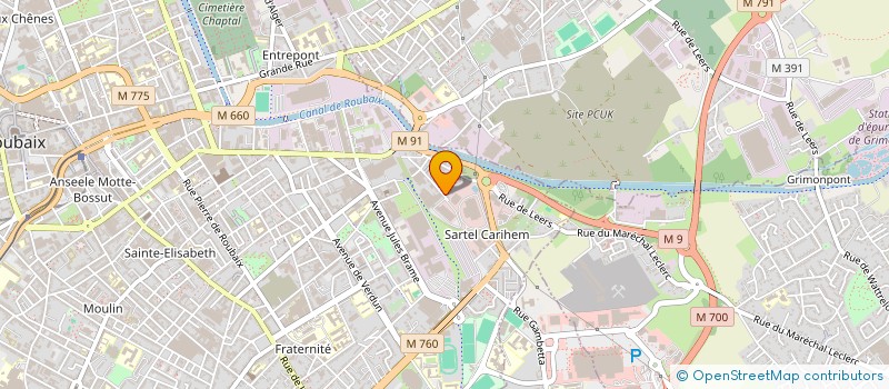 localisation de l'entreprise PC CARRELAGE à ROUBAIX