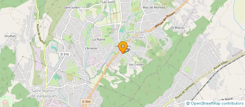 localisation de l'entreprise PC CONSEIL  SAINT-JULIEN-LES-ROSIERS