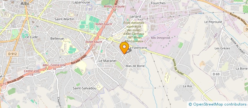 localisation de l'entreprise PC ELEC à ALBI