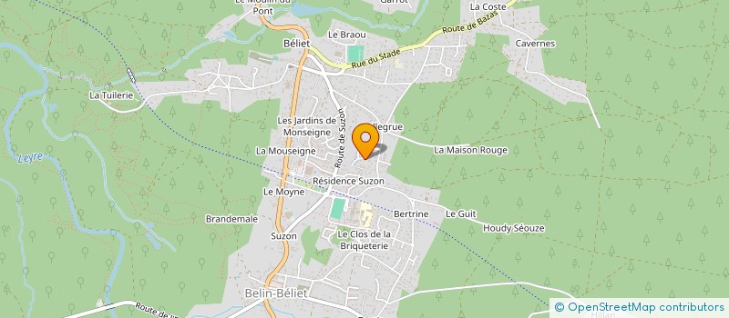 localisation de l'entreprise PC ELEC  BELIN-BELIET