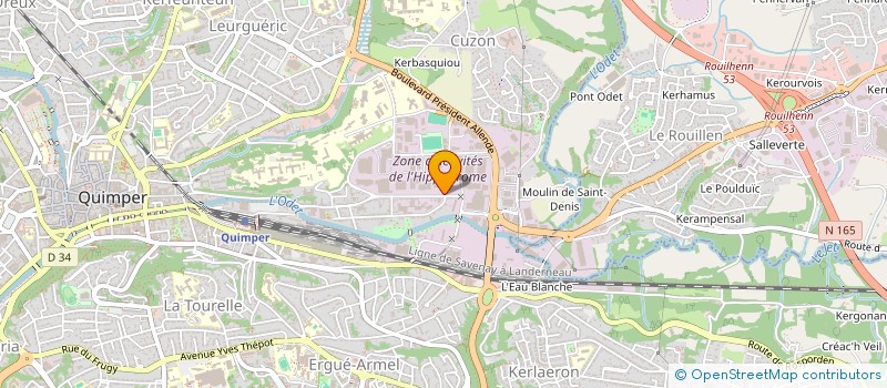 localisation de l'entreprise PC SPORT à QUIMPER