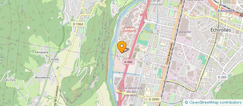 localisation de l'entreprise PC VISION 360  ECHIROLLES