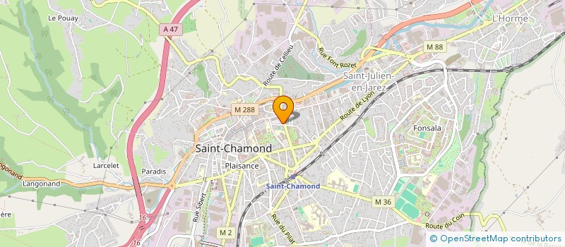 localisation de l'entreprise PC VISION INGENIERIE à SAINT-CHAMOND